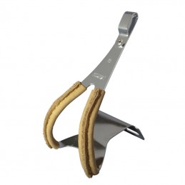 MKS Toe-clips Steel Leather